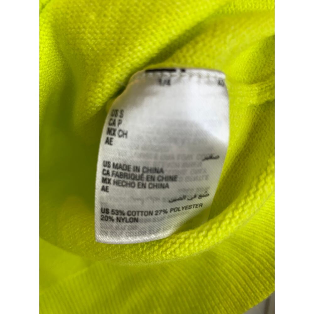 Neon Highlighter Yellow Crew Neck Sweater Sz Small On 34th - Picture 7 of 8